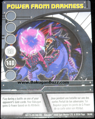 Power From Darkness 38 48 Bakugan 1 48 Card Set